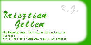 krisztian gellen business card